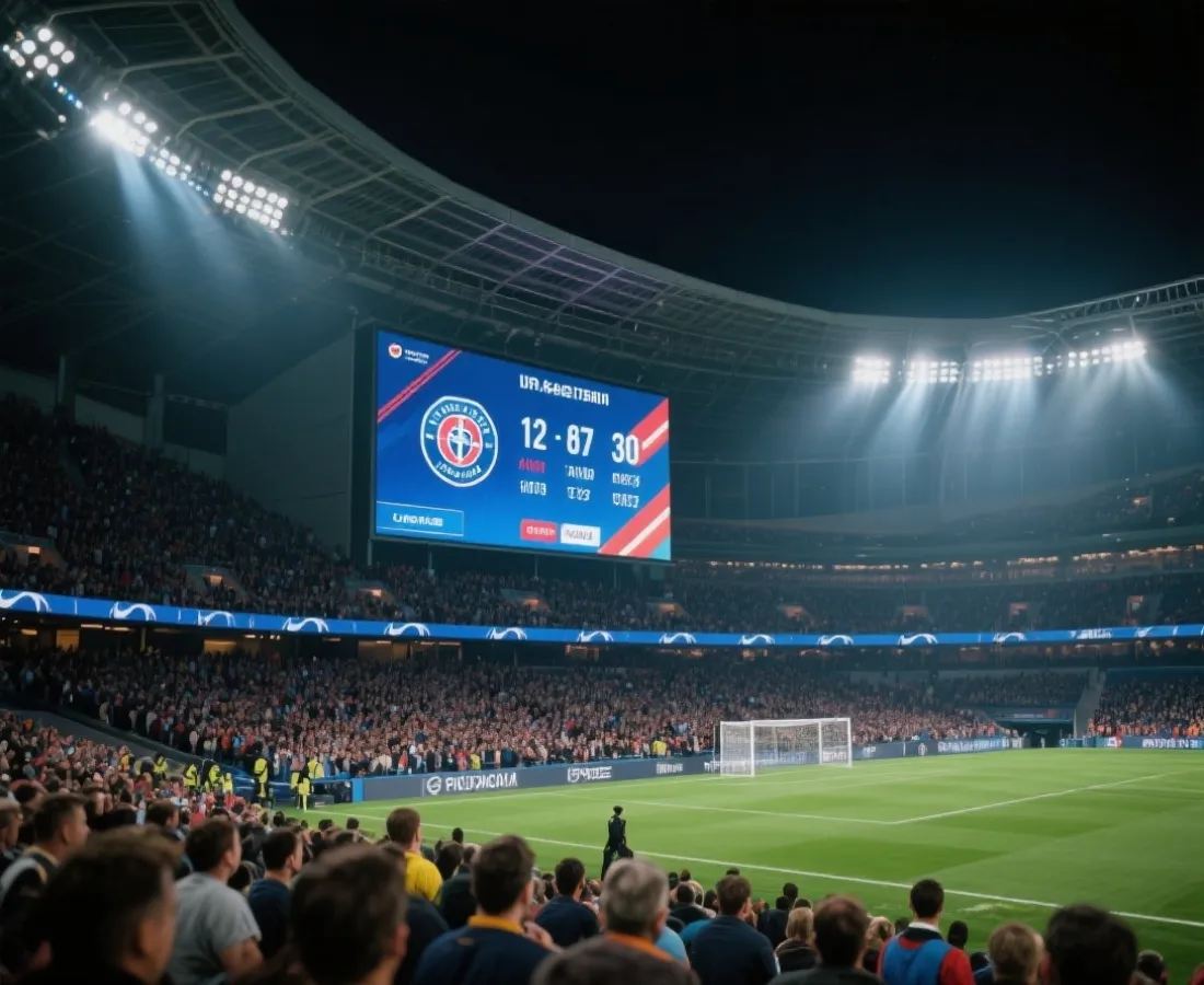 世界杯比赛现场与数据展示示意图